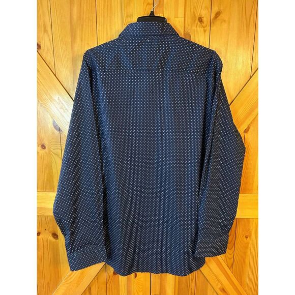 Johnny Bigg Mens Navy Patterned Long Sleeve Button Up Shirt NWT Size 4XL (5212) - Picture 5 of 6
